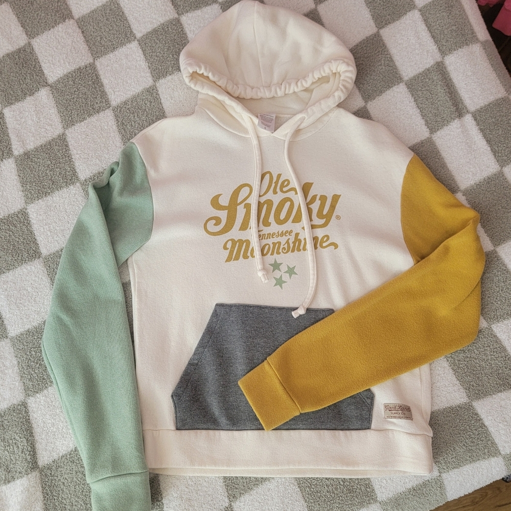 Color Block Yellow And Mint Ole Smoky Moonshine Hoodie